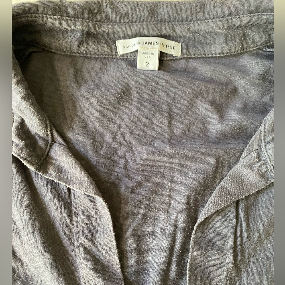Standard James Perse navy blue sheer slub side Size 2 - Picture 11 of 14